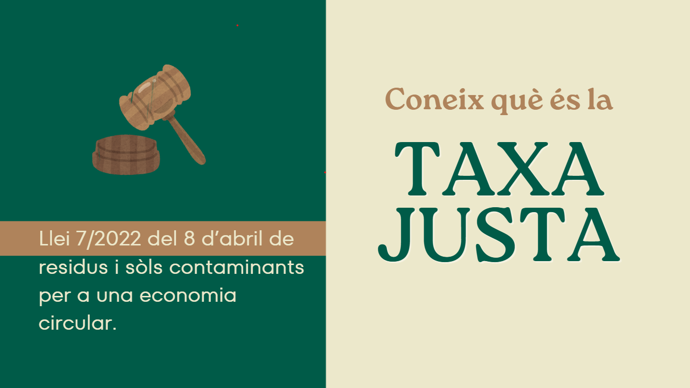 Nou sistema de taxa justa per a la gestió dels residus